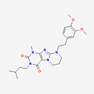 9-[2-(3,4-dimethoxyphenyl)ethyl]-1-methyl-3-(3-methylbutyl)-7,8-dihydro-6H-purino[7,8-a]pyrimidine-2,4-dione