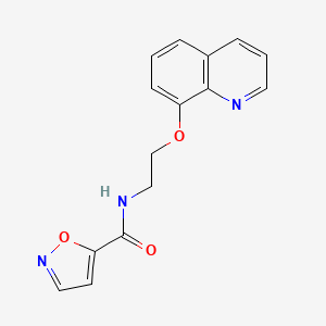 N-(2-(quinolin-8-yloxy)ethyl)isoxazole-5-carboxamide