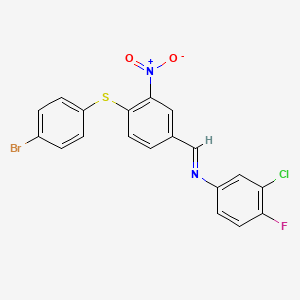 N-((4-((4-Bromophenyl)sulfanyl)-3-nitrophenyl)methylene)-3-chloro-4-fluoroaniline