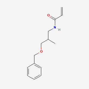 molecular formula C14H19NO2 B2459006 N-(2-Methyl-3-phenylmethoxypropyl)prop-2-enamide CAS No. 1857135-38-6