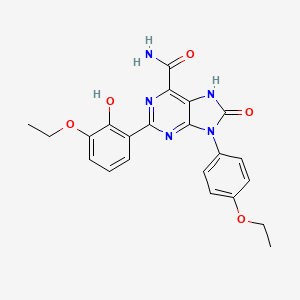 2-(3-ethoxy-2-hydroxyphenyl)-9-(4-ethoxyphenyl)-8-oxo-8,9-dihydro-7H-purine-6-carboxamide