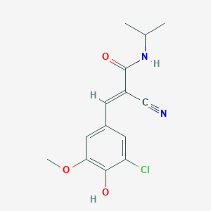 (E)-3-(3-chloro-4-hydroxy-5-methoxyphenyl)-2-cyano-N-propan-2-ylprop-2-enamide