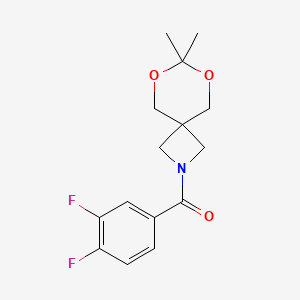 (3,4-Difluorophenyl)(7,7-dimethyl-6,8-dioxa-2-azaspiro[3.5]nonan-2-yl)methanone