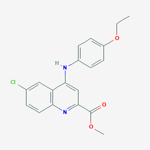 molecular formula C19H17ClN2O3 B2459033 Methyl 6-chloro-4-[(4-ethoxyphenyl)amino]quinoline-2-carboxylate CAS No. 1207031-05-7