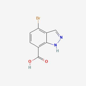 molecular formula C8H5BrN2O2 B2459057 4-Bromo-1H-indazole-7-carboxylic acid CAS No. 1928754-98-6; 953409-99-9