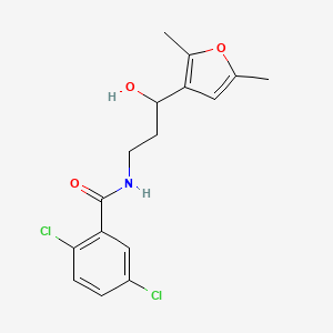 2,5-dichloro-N-(3-(2,5-dimethylfuran-3-yl)-3-hydroxypropyl)benzamide