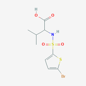 molecular formula C9H12BrNO4S2 B2459069 L-Valine, N-[(5-bromo-2-thienyl)sulfonyl]- CAS No. 813530-45-9