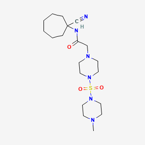 N-(1-cyanocycloheptyl)-2-{4-[(4-methylpiperazin-1-yl)sulfonyl]piperazin-1-yl}acetamide