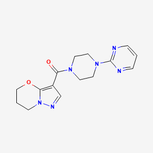 (6,7-dihydro-5H-pyrazolo[5,1-b][1,3]oxazin-3-yl)(4-(pyrimidin-2-yl)piperazin-1-yl)methanone