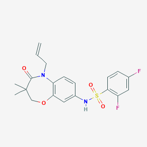 N-(5-allyl-3,3-dimethyl-4-oxo-2,3,4,5-tetrahydrobenzo[b][1,4]oxazepin-8-yl)-2,4-difluorobenzenesulfonamide