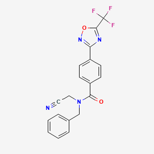 N-benzyl-N-(cyanomethyl)-4-[5-(trifluoromethyl)-1,2,4-oxadiazol-3-yl]benzamide