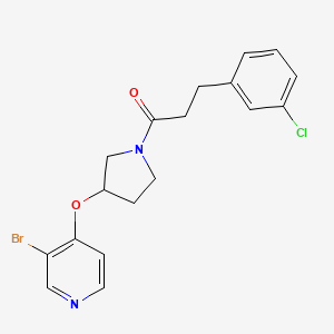 1-[3-(3-Bromopyridin-4-yl)oxypyrrolidin-1-yl]-3-(3-chlorophenyl)propan-1-one