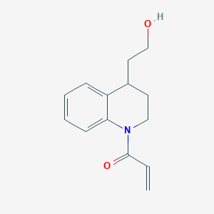 molecular formula C14H17NO2 B2459087 1-[4-(2-Hydroxyethyl)-3,4-dihydro-2H-quinolin-1-yl]prop-2-en-1-one CAS No. 2361646-32-2
