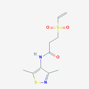 N-(3,5-Dimethyl-1,2-thiazol-4-yl)-3-ethenylsulfonylpropanamide