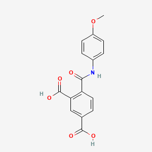 4-[(4-methoxyphenyl)carbamoyl]benzene-1,3-dicarboxylic Acid