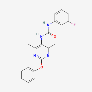 1-(4,6-Dimethyl-2-phenoxypyrimidin-5-yl)-3-(3-fluorophenyl)urea
