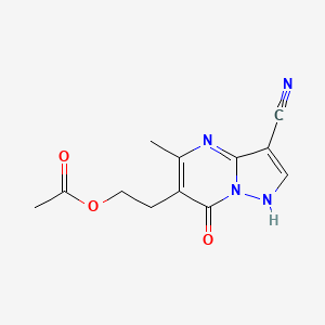 2-(3-Cyano-5-methyl-7-oxo-4,7-dihydropyrazolo[1,5-a]pyrimidin-6-yl)ethyl acetate