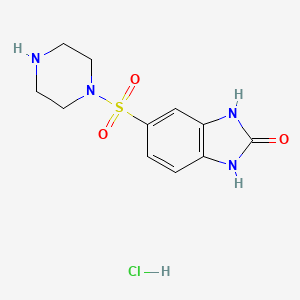 5-(piperazine-1-sulfonyl)-2,3-dihydro-1H-1,3-benzodiazol-2-one hydrochloride