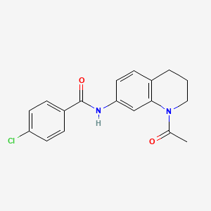 N-(1-acetyl-3,4-dihydro-2H-quinolin-7-yl)-4-chlorobenzamide