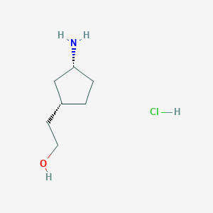 2-[(1S,3R)-3-Aminocyclopentyl]ethanol;hydrochloride