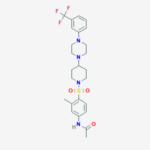 N-{3-methyl-4-[(4-{4-[3-(trifluoromethyl)phenyl]piperazin-1-yl}piperidin-1-yl)sulfonyl]phenyl}acetamide