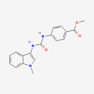 molecular formula C18H17N3O3 B2459125 methyl 4-(3-(1-methyl-1H-indol-3-yl)ureido)benzoate CAS No. 922983-46-8