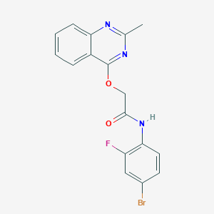 molecular formula C17H13BrFN3O2 B2459130 N-(4-bromo-2-fluorophenyl)-2-[(2-methylquinazolin-4-yl)oxy]acetamide CAS No. 1111038-34-6