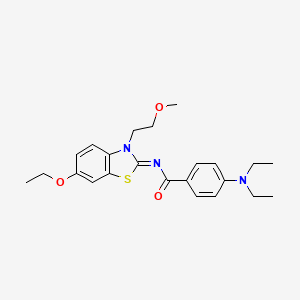 (Z)-4-(diethylamino)-N-(6-ethoxy-3-(2-methoxyethyl)benzo[d]thiazol-2(3H)-ylidene)benzamide