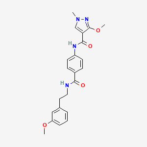 3-methoxy-N-(4-((3-methoxyphenethyl)carbamoyl)phenyl)-1-methyl-1H-pyrazole-4-carboxamide
