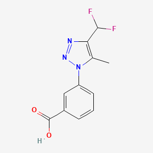 3-[4-(Difluoromethyl)-5-methyltriazol-1-yl]benzoic acid