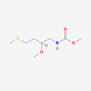 molecular formula C8H17NO3S B2459136 methyl N-[2-methoxy-4-(methylsulfanyl)butyl]carbamate CAS No. 2319639-96-6
