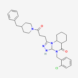 1-[3-(4-benzylpiperidin-1-yl)-3-oxopropyl]-4-[(2-chlorophenyl)methyl]-4H,5H-[1,2,4]triazolo[4,3-a]quinazolin-5-one