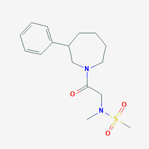 molecular formula C16H24N2O3S B2459148 N-methyl-N-[2-oxo-2-(3-phenylazepan-1-yl)ethyl]methanesulfonamide CAS No. 1705813-41-7