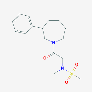 molecular formula C16H24N2O3S B2459148 N-methyl-N-(2-oxo-2-(3-phenylazepan-1-yl)ethyl)methanesulfonamide CAS No. 1705813-41-7
