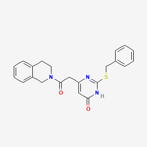 2-(benzylthio)-6-(2-(3,4-dihydroisoquinolin-2(1H)-yl)-2-oxoethyl)pyrimidin-4(3H)-one