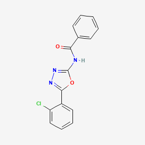 molecular formula C15H10ClN3O2 B2459158 N-[5-(2-chlorophenyl)-1,3,4-oxadiazol-2-yl]benzamide CAS No. 865249-22-5