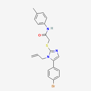 2-((1-allyl-5-(4-bromophenyl)-1H-imidazol-2-yl)thio)-N-(p-tolyl)acetamide