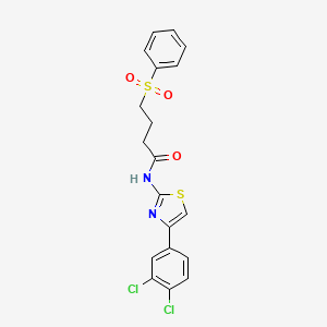 N-(4-(3,4-dichlorophenyl)thiazol-2-yl)-4-(phenylsulfonyl)butanamide