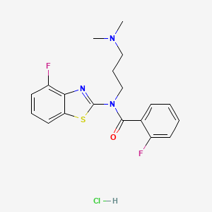 N-(3-(dimethylamino)propyl)-2-fluoro-N-(4-fluorobenzo[d]thiazol-2-yl)benzamide hydrochloride