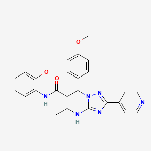 N-(2-methoxyphenyl)-7-(4-methoxyphenyl)-5-methyl-2-(pyridin-4-yl)-4,7-dihydro-[1,2,4]triazolo[1,5-a]pyrimidine-6-carboxamide