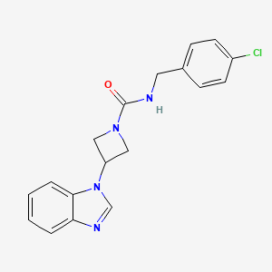 3-(Benzimidazol-1-yl)-N-[(4-chlorophenyl)methyl]azetidine-1-carboxamide