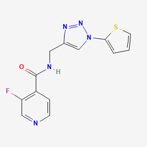 3-fluoro-N-((1-(thiophen-2-yl)-1H-1,2,3-triazol-4-yl)methyl)isonicotinamide