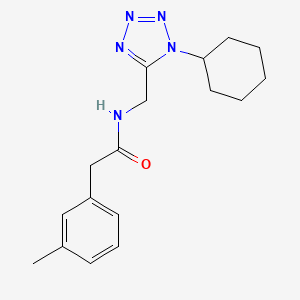 molecular formula C17H23N5O B2459186 N-((1-环己基-1H-四唑-5-基)甲基)-2-(间甲苯)乙酰胺 CAS No. 920440-20-6