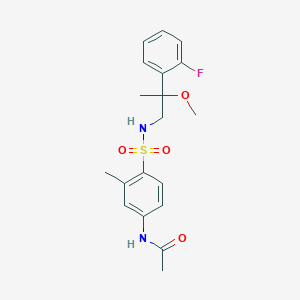 N-(4-(N-(2-(2-fluorophenyl)-2-methoxypropyl)sulfamoyl)-3-methylphenyl)acetamide