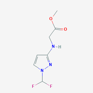 Methyl 2-[[1-(difluoromethyl)pyrazol-3-yl]amino]acetate