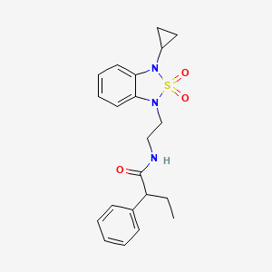 N-[2-(3-cyclopropyl-2,2-dioxo-1,3-dihydro-2lambda6,1,3-benzothiadiazol-1-yl)ethyl]-2-phenylbutanamide