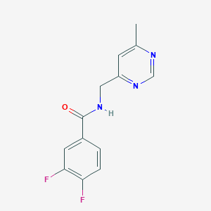 molecular formula C13H11F2N3O B2459202 3,4-difluoro-N-((6-methylpyrimidin-4-yl)methyl)benzamide CAS No. 2097869-04-8