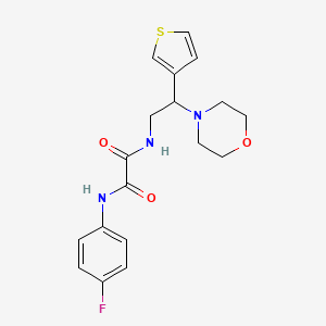 N1-(4-fluorophenyl)-N2-(2-morpholino-2-(thiophen-3-yl)ethyl)oxalamide
