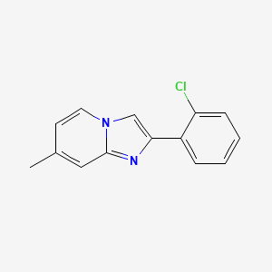 molecular formula C14H11ClN2 B2459216 2-(2-Chlorophenyl)-7-methylimidazo[1,2-a]pyridine CAS No. 419557-38-3