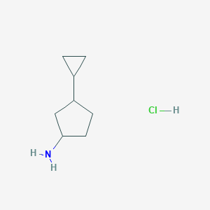 3-Cyclopropylcyclopentan-1-amine;hydrochloride